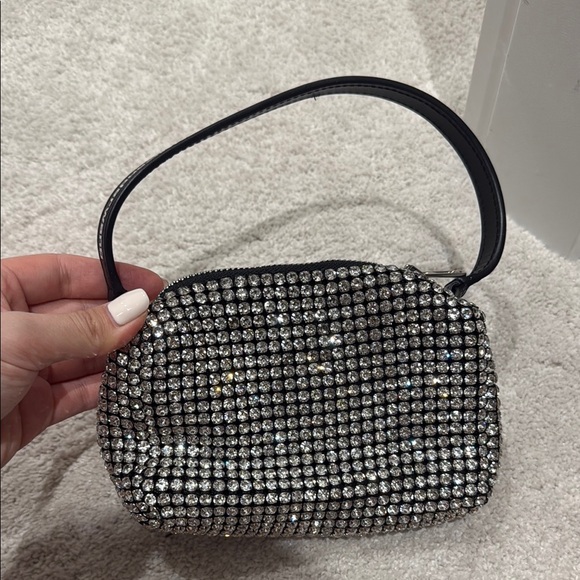 Alexander Wang Silver Rhinestone Clutch - Picture 2 of 4